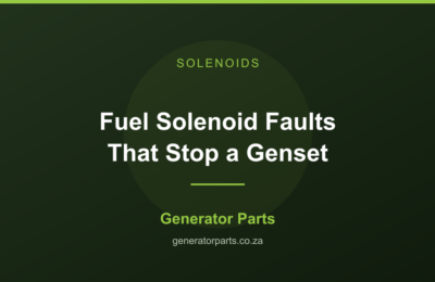 Fuel solenoids for diesel generator engines