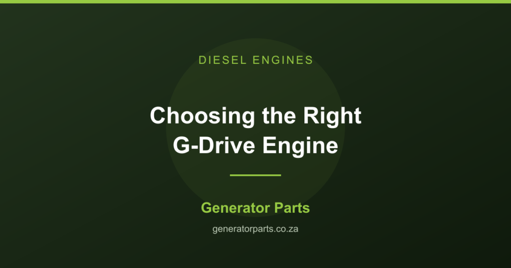 G-Drive engines from Generator Parts, 20kVA to 250kVA prime output