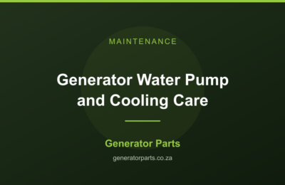 Generator water pumps and cooling system components for diesel engines
