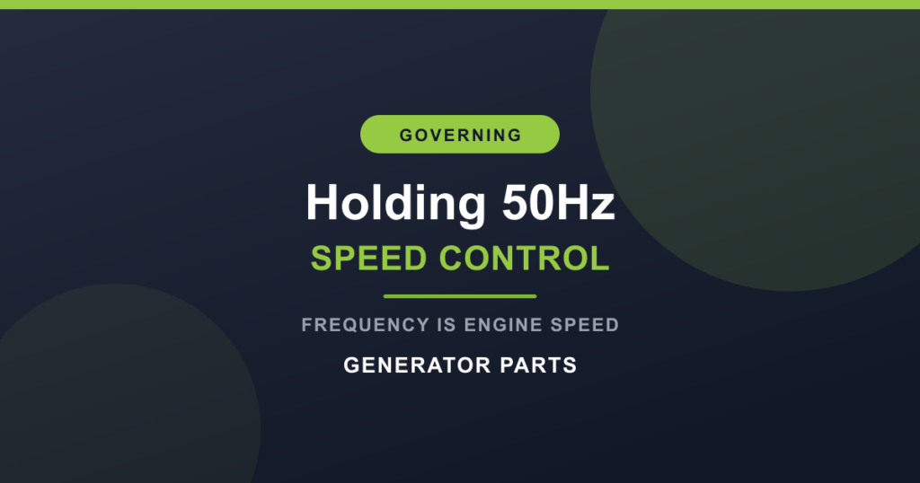 Generator speed controller and electronic governor actuator on a diesel genset