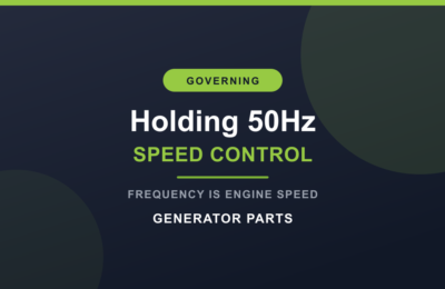 Generator speed controller and electronic governor actuator on a diesel genset