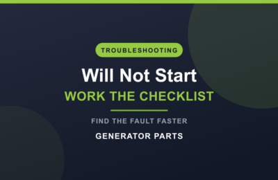 Checklist for diagnosing generator starting faults on a standby diesel generator