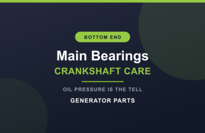 Main bearing sets for diesel generator engines with crankshaft journals