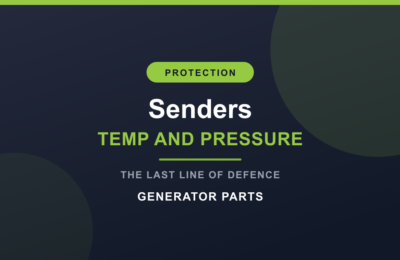 Temperature and pressure sensors fitted to a diesel generator engine